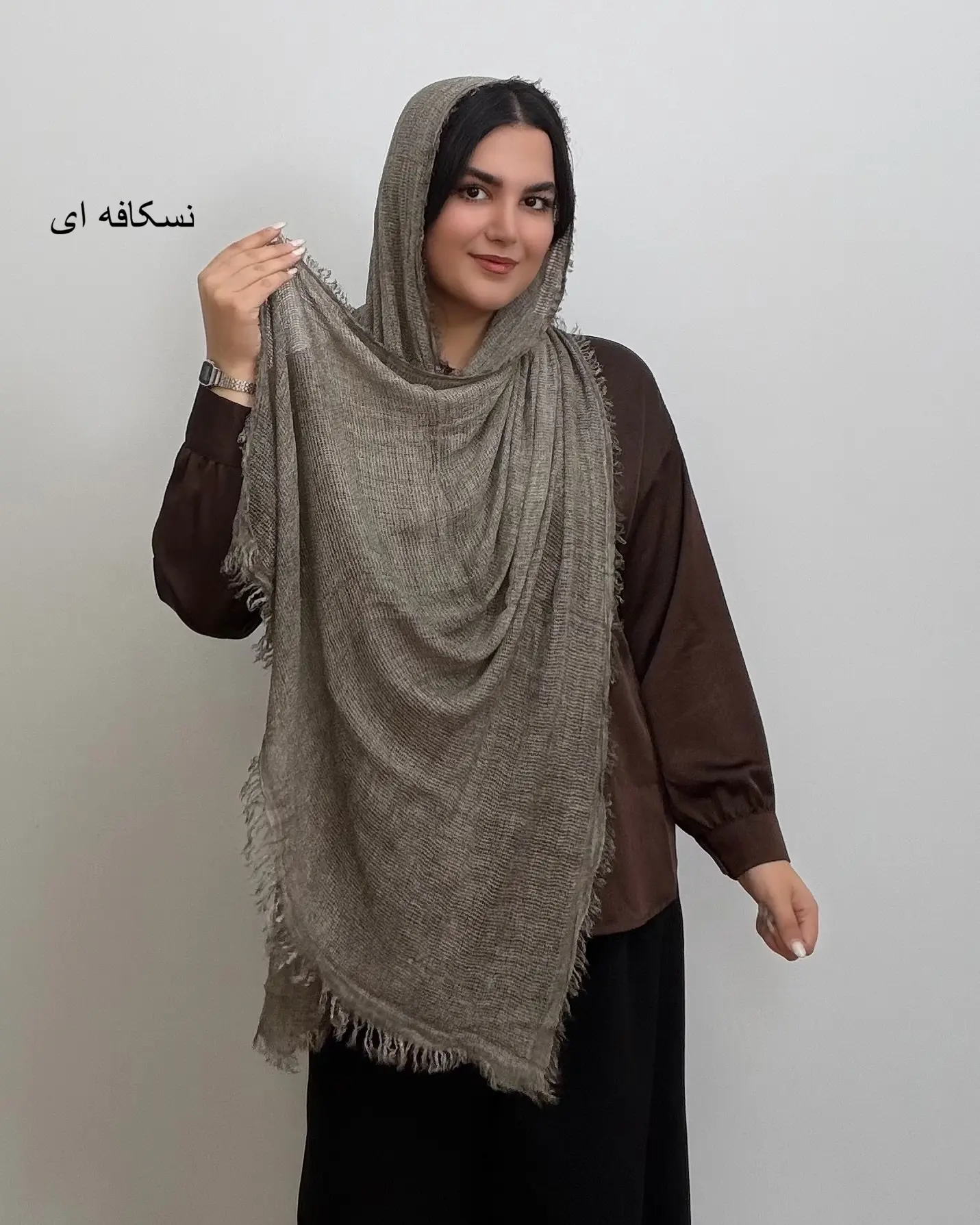 شال تمام نخ وارداتی مدل مهوش
